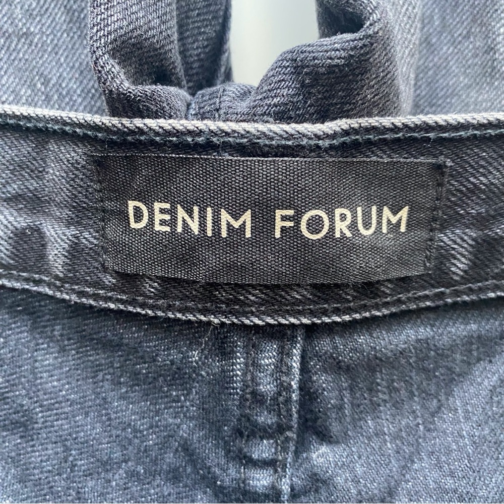 Denim Forum The Joni Loose Bermuda Short Woman 24 Black Streetwear Preppy 90s - Picture 7 of 15